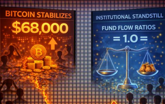 Bitcoin Stabilizes At $68K as Fund Flow Ratios Signal An Institutional Standstill