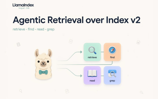 LlamaIndex ‘legal-kb’: Agentic Retrieval over Index v2 with retrieve, find, read, and grep Tools